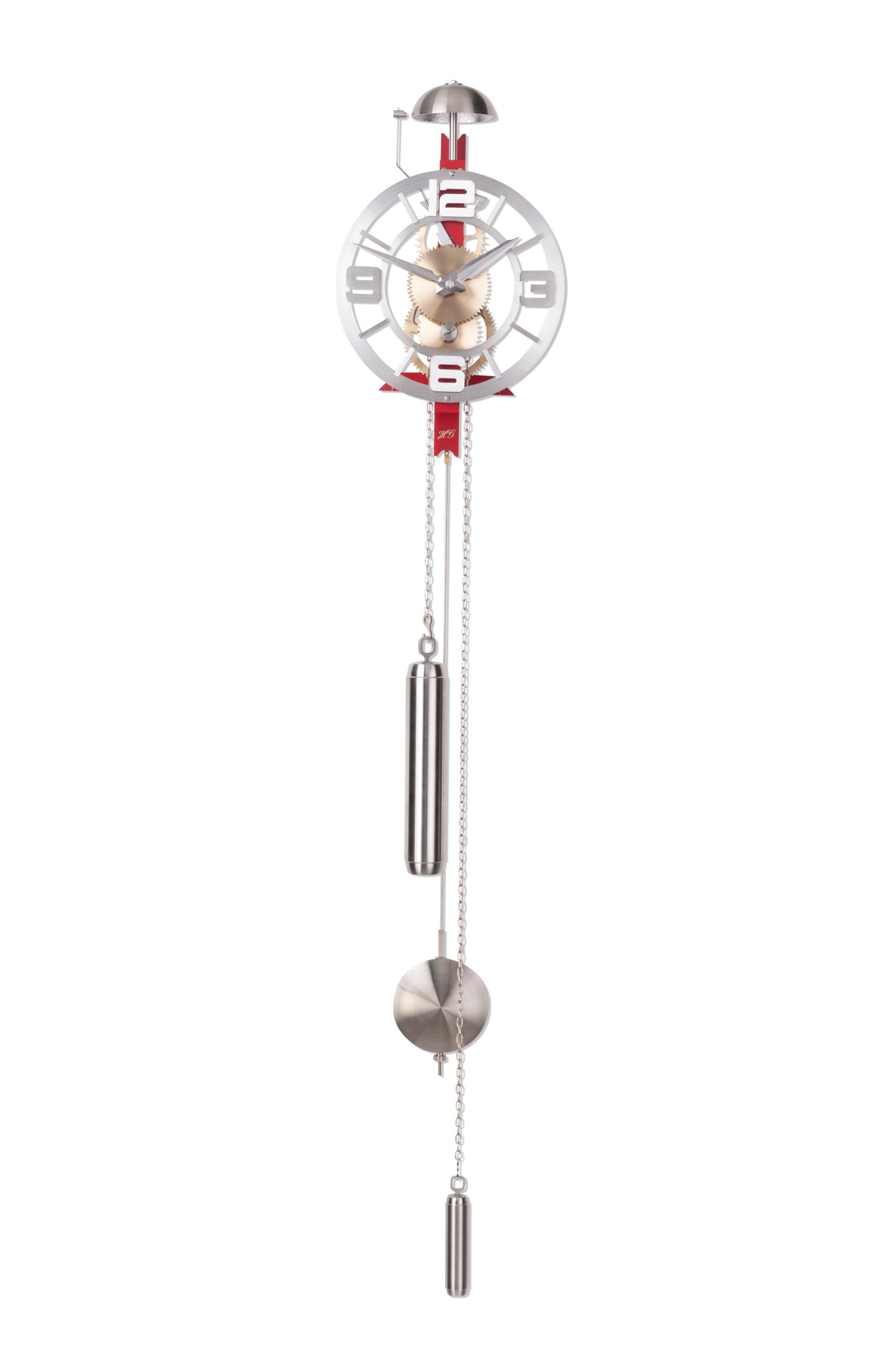 Moderne klok rood